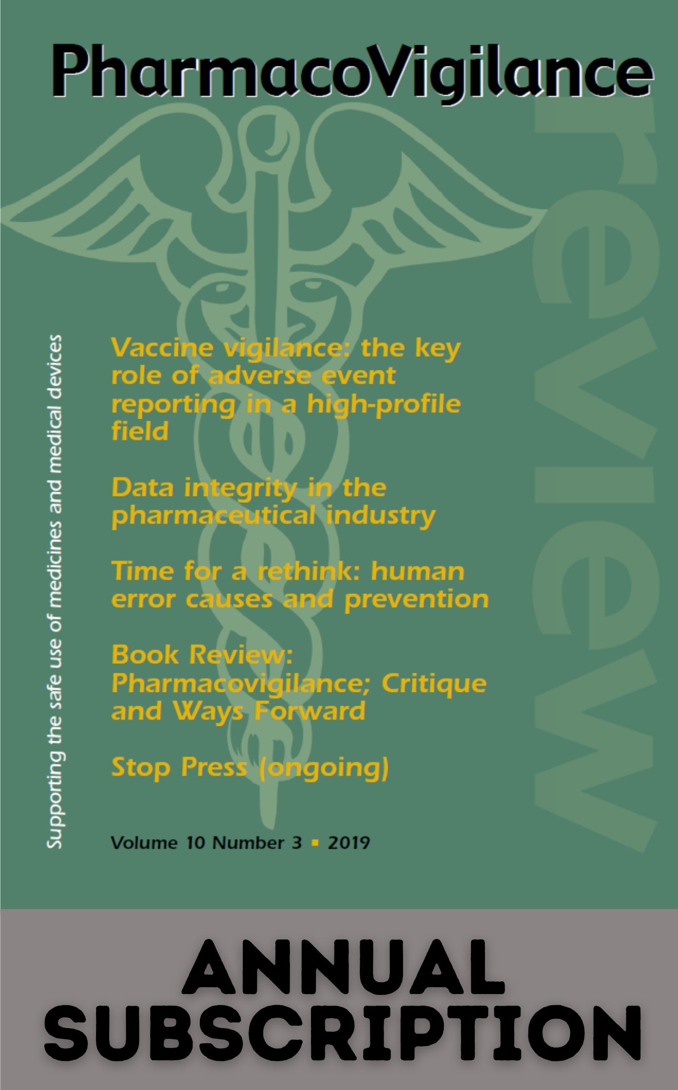 1 Year Subscription - PharmacoVigilance Review