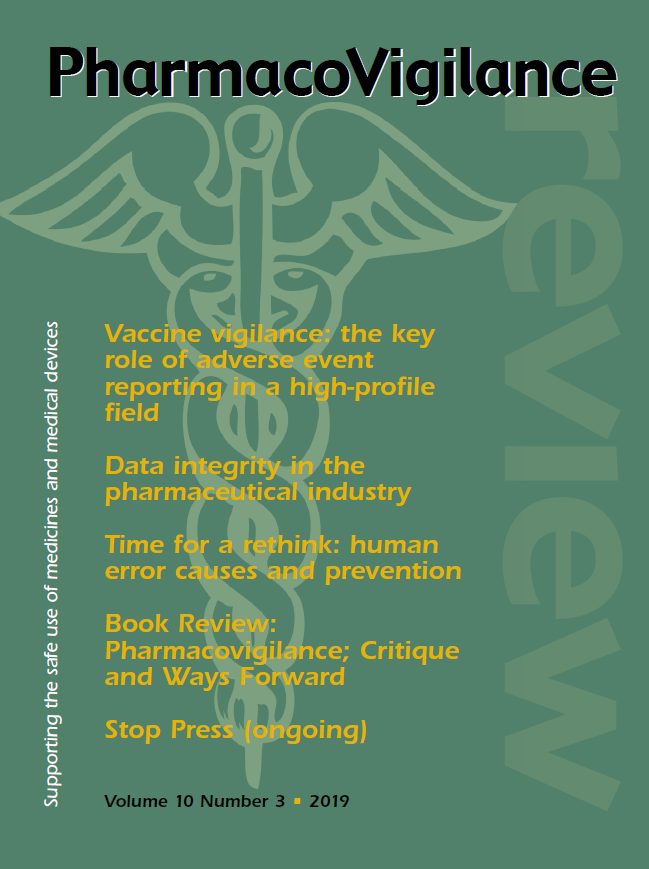 Pharmacovigilance Review - Volume 10 No.3 - latest issue.